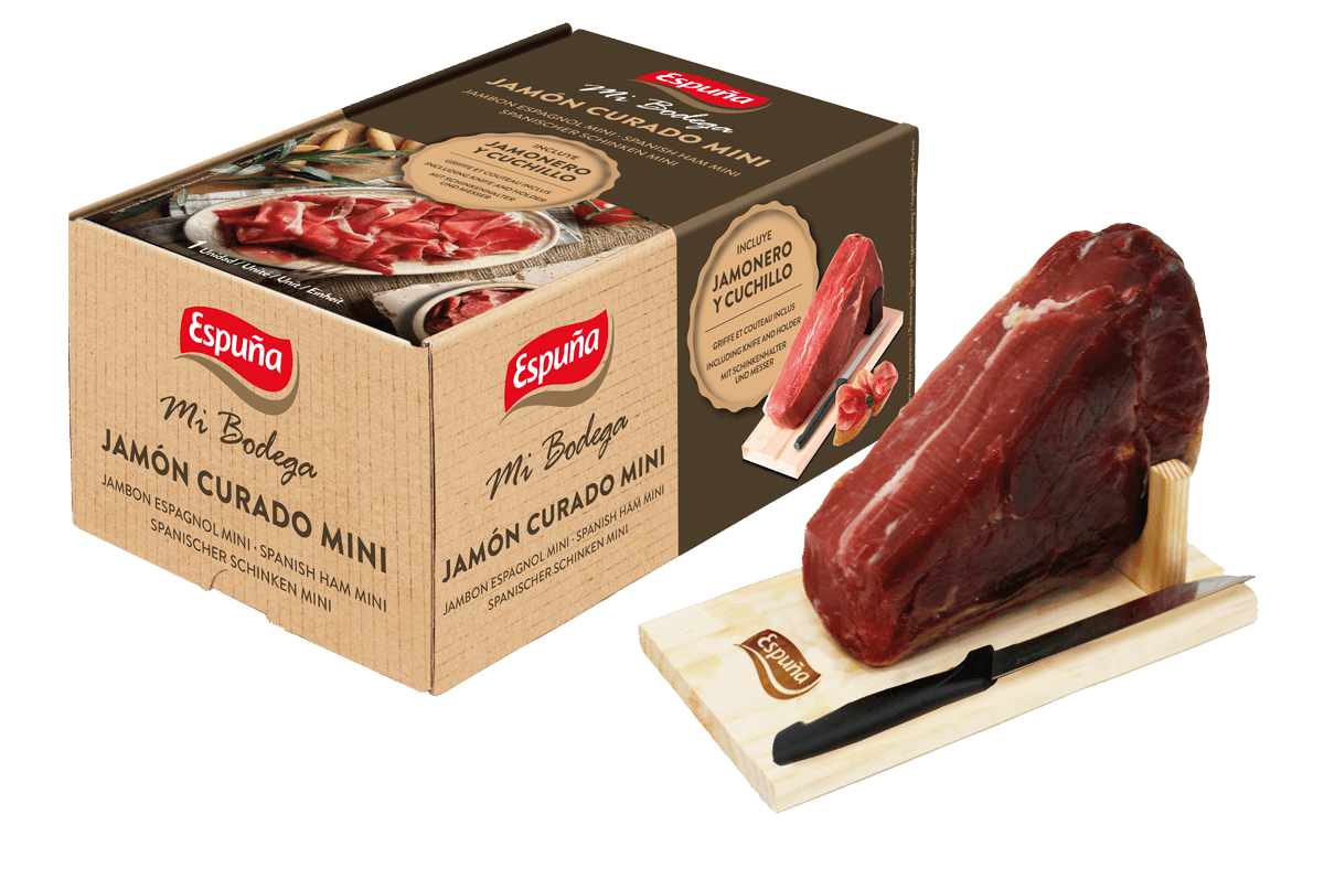 Mini jamón curado 1kg (caja regalo