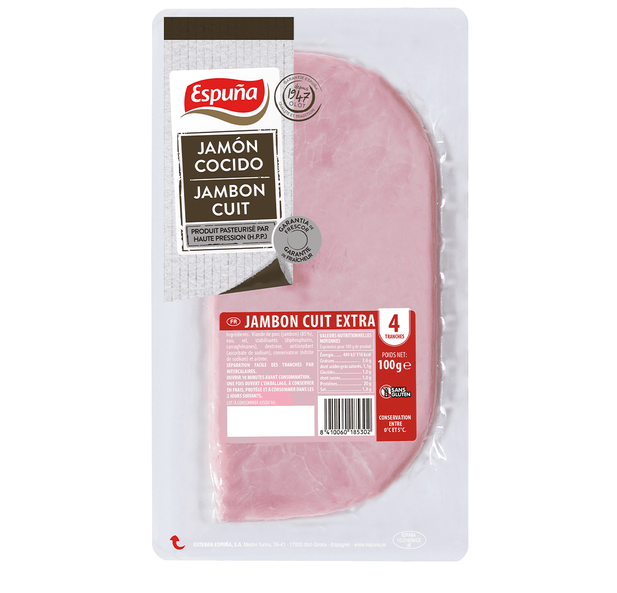 Jamón cocido lonchas 100g