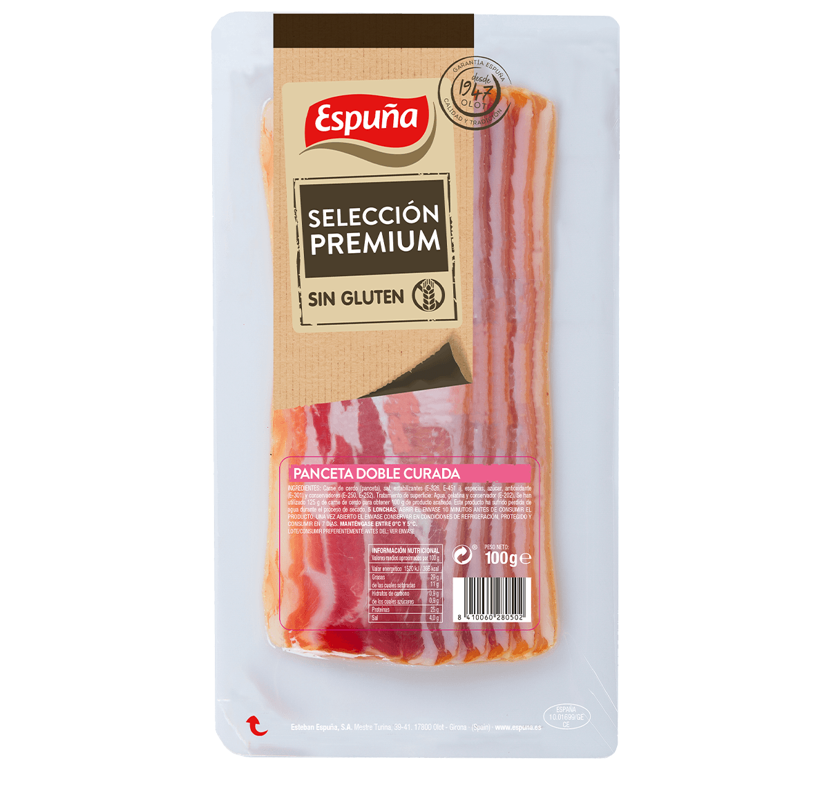 Panceta doble lonchas 100g