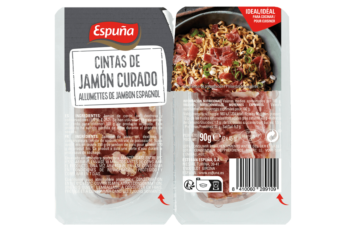 Cintas jamón curado 2x45g