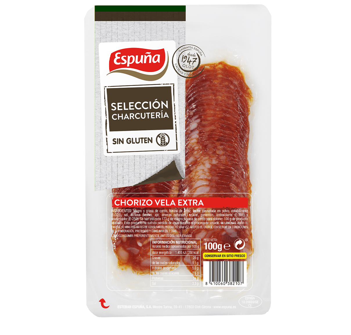 Chorizo vela lonchas 100g