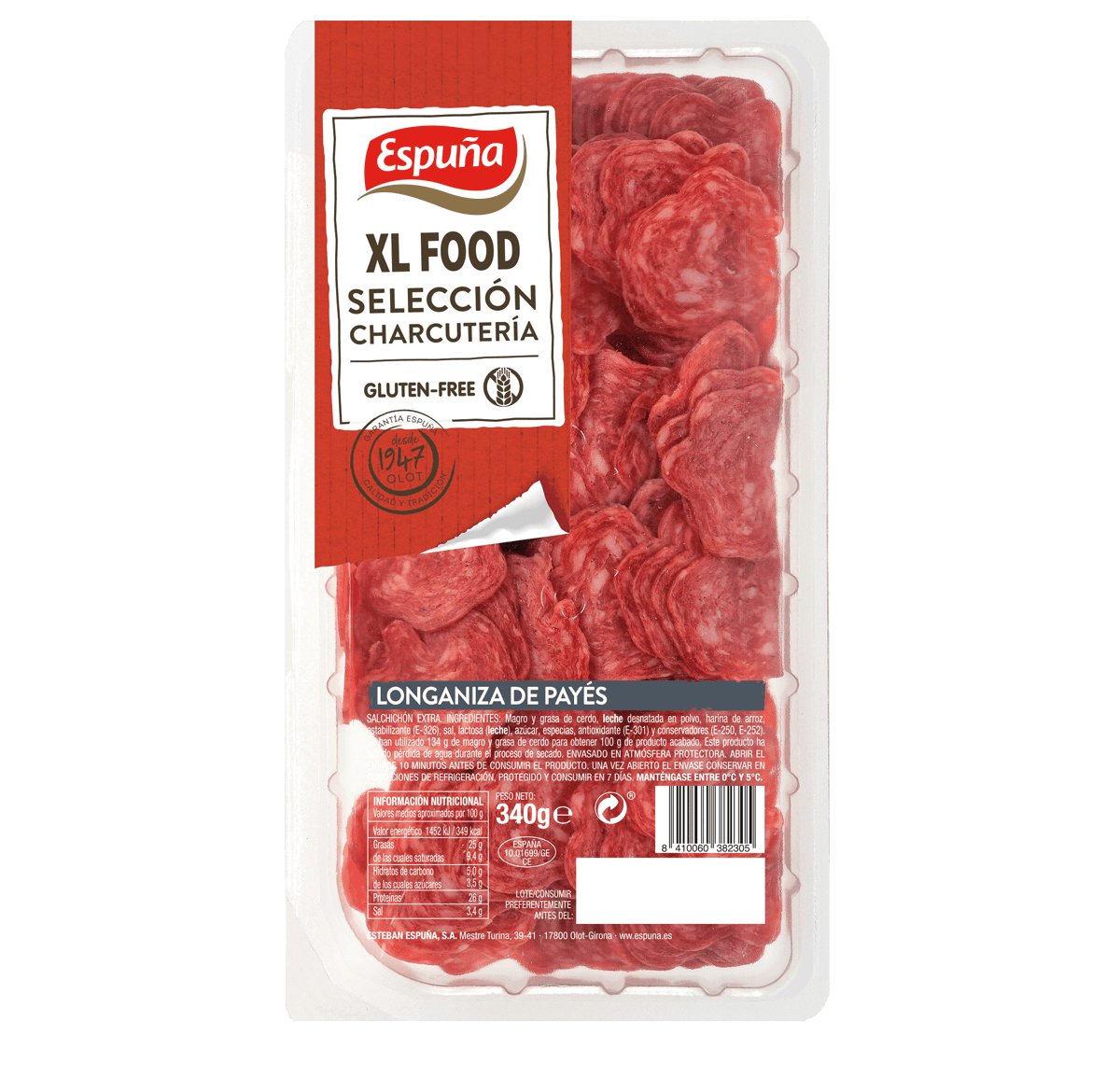 Longaniza de payés lonchas 340g