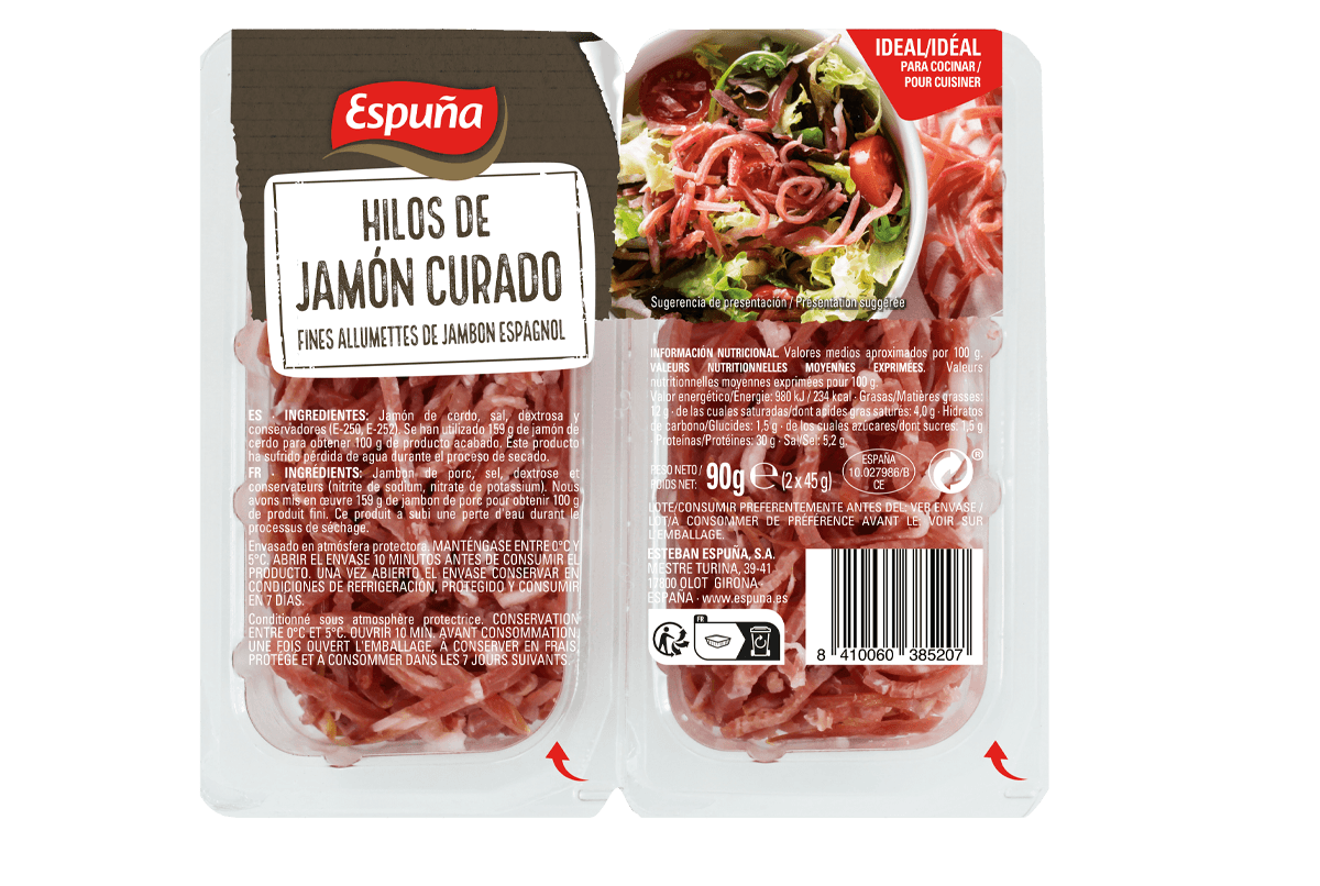 Hilos de jamón curado 2x45g