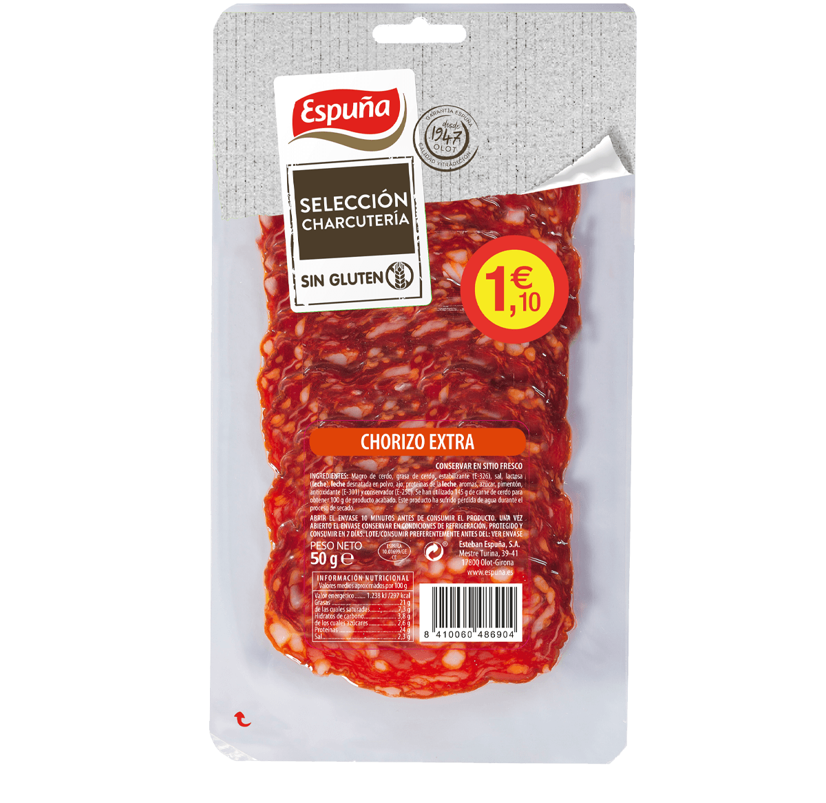 Chorizo lonchas 50g - flash