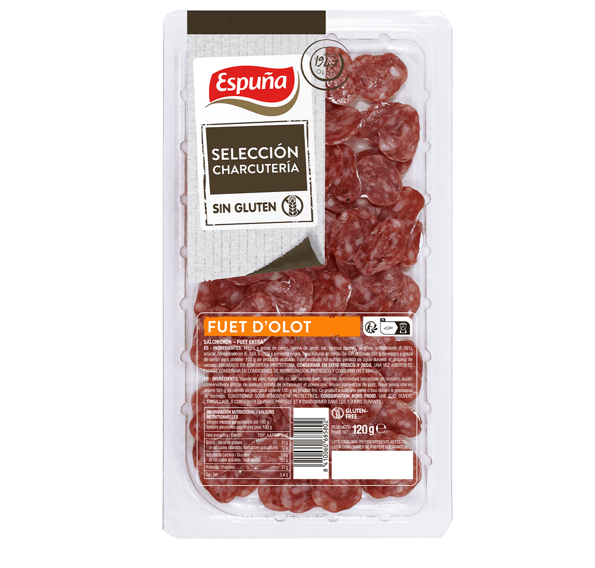 Fuet d'Olot lonchas 120g