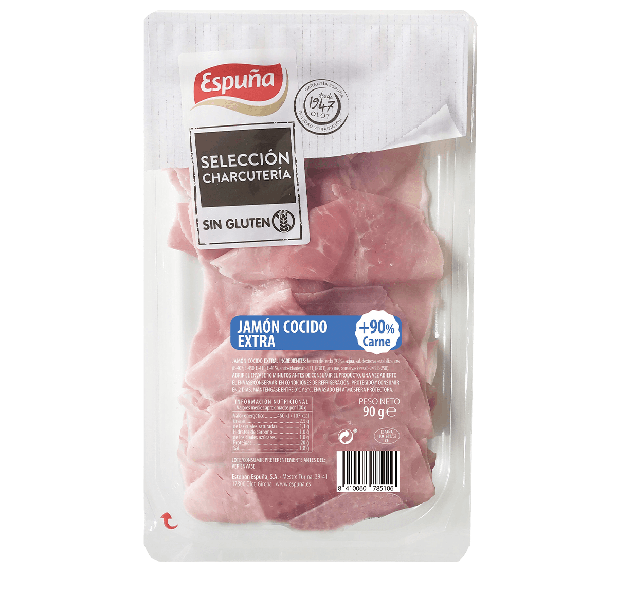 Jamón cocido lonchas 90g