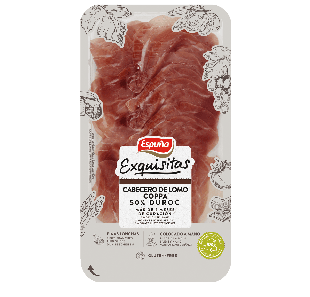 Cabecero de lomo 50% duroc 80g