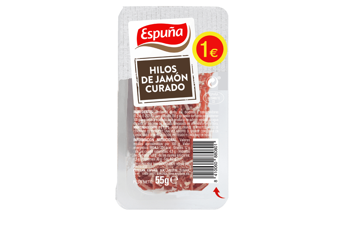 Hilos de jamón curado 55g - flash